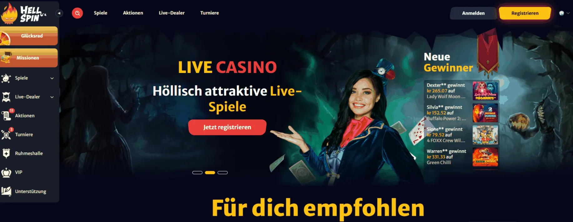 Hellspin Casino Startseite